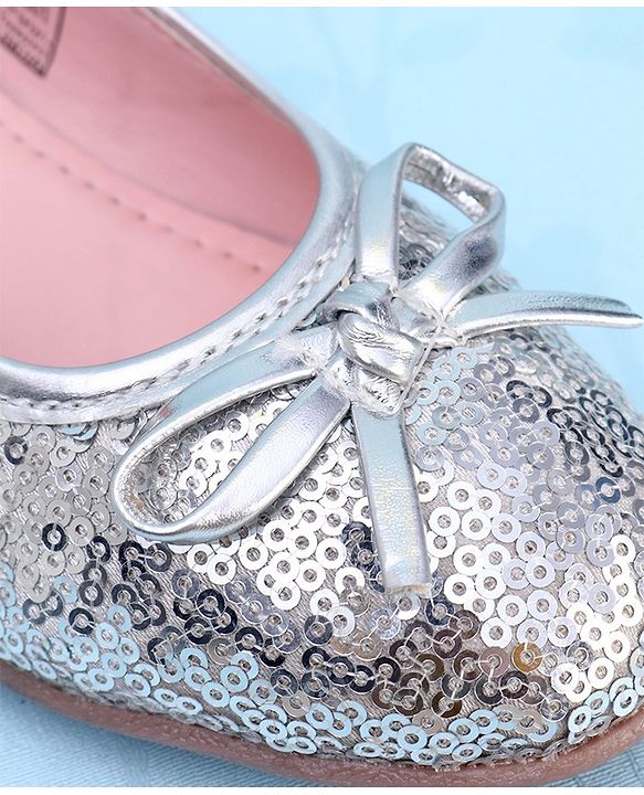 Pine Kids Slip On Bellies with Sequin Detailing - Silver