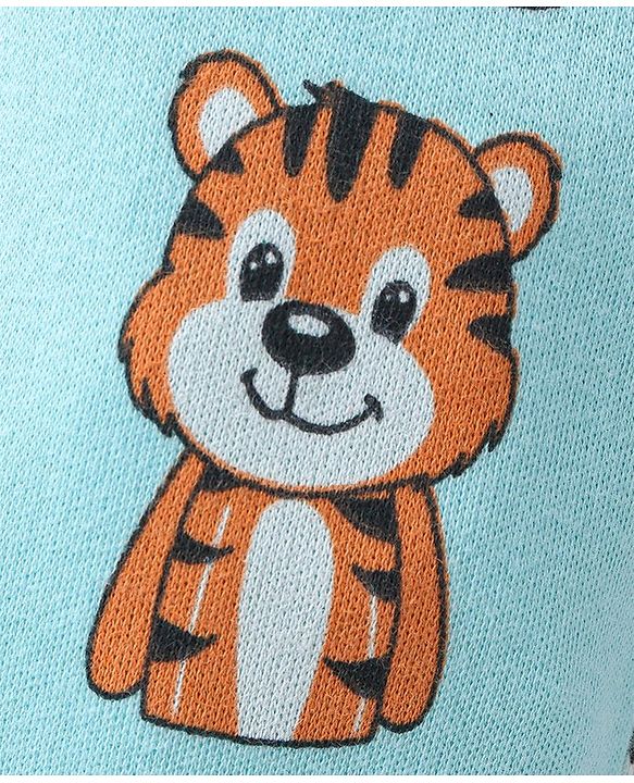 Babyhug Cotton Knee Length Diaper Pants Striped & Wild Animals Printed Pack of 3 - Yellow & Blue