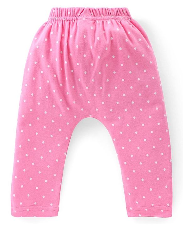 Babyhug Cotton Knee Length Diaper Leggings Floral Print Pack of 3 - Pink & Lilac