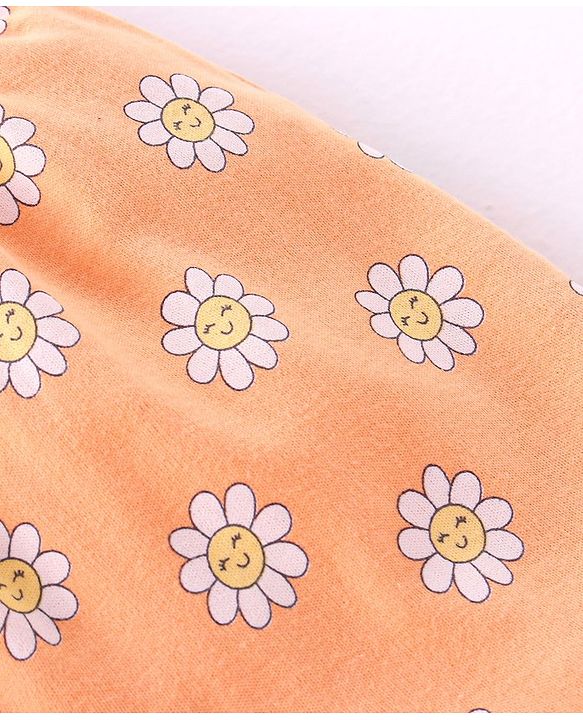 Babyhug Cotton Knee Length Diaper Leggings Floral Print Pack of 3 - Pink & Lilac