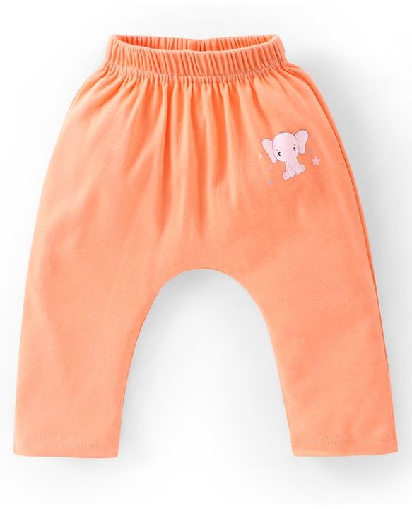 Babyhug Cotton Full Length Stars Printed Diaper Pants Pack of 3  - Blue Orange & White
