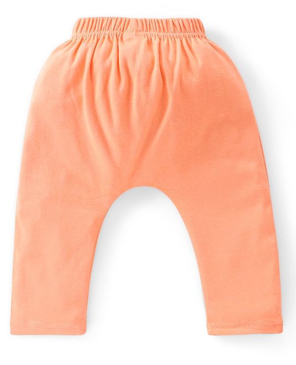 Babyhug Cotton Full Length Stars Printed Diaper Pants Pack of 3  - Blue Orange & White