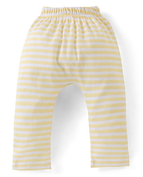 Babyhug Cotton Knit Full Length Diaper Pants Planets Print Pack of 3 - Multicolour