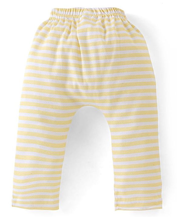 Babyhug Cotton Knit Full Length Diaper Pants Planets Print Pack of 3 - Multicolour