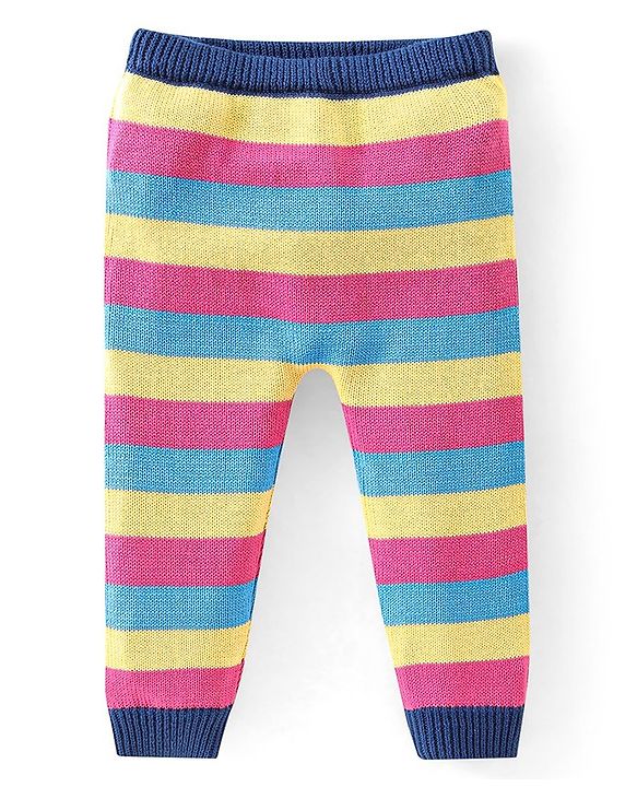 Babyhug Organic Cotton Knit Full Sleeves Baby Sweater Set with Cap & Bird Design - Pink & Blue