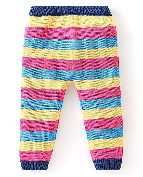 Babyhug Organic Cotton Knit Full Sleeves Baby Sweater Set with Cap & Bird Design - Pink & Blue
