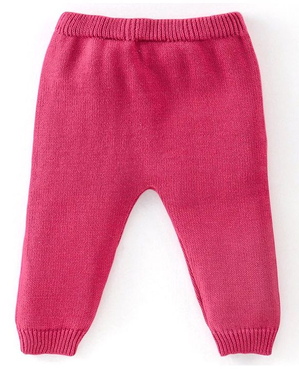 Babyhug Organic Cotton Full Sleeves Sweater Set with Floral Design - Pink