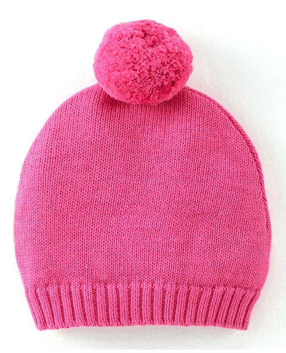 Babyhug Organic Cotton Full Sleeves Baby Sweater Set with Cap Hearts Design - Pink & Grey