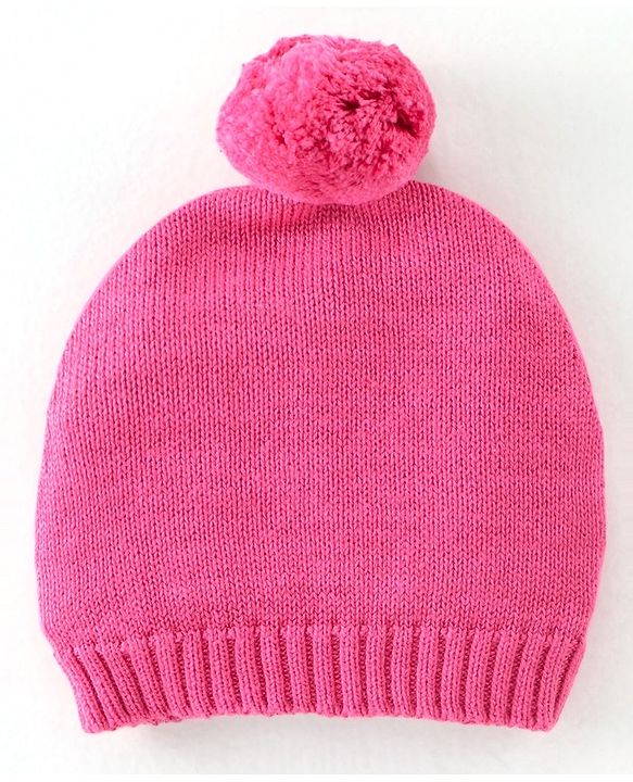 Babyhug Organic Cotton Full Sleeves Baby Sweater Set with Cap Hearts Design - Pink & Grey