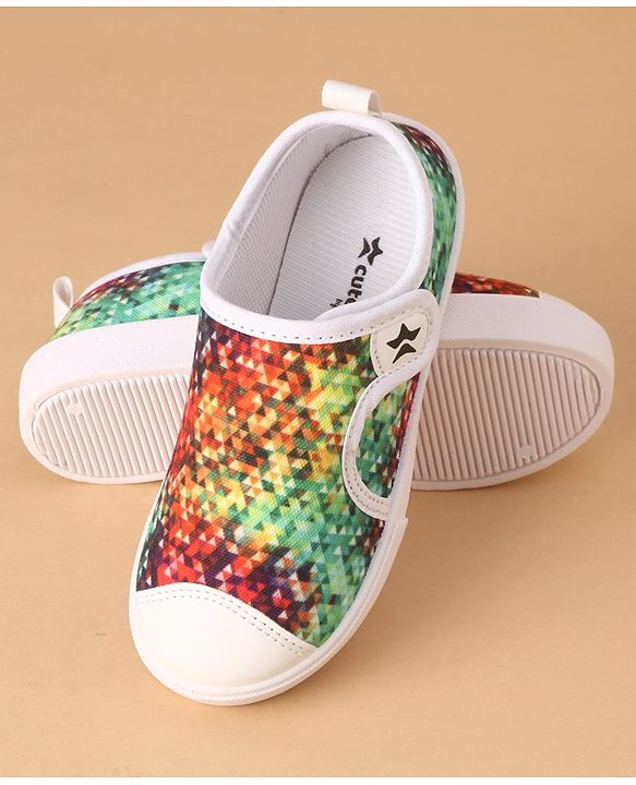 Cute Walk by Babyhug Velcro Closure Gradient Printed Casual Shoes - Green