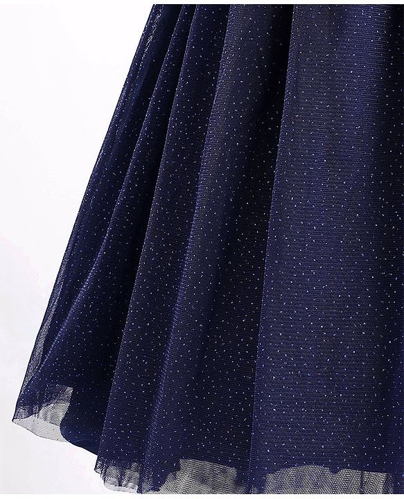 Pine Kids Sleeveless All Over Sequins Party Wear Dress - Navy
