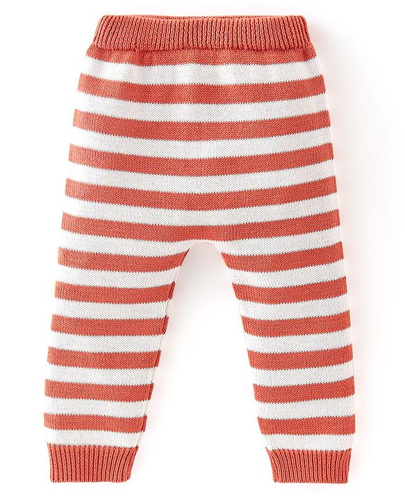 Babyhug Organic Full Sleeves Baby Sweater Set with Bear Design & Cap - Yellow & Red