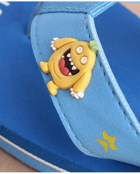 Cute Walk by Babyhug Flip Flops Monster Print - Blue