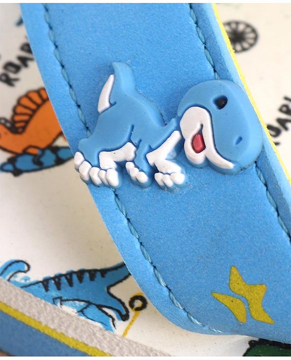 Cute Walk by Babyhug Slip On Flip Flops Dino Print - Off White