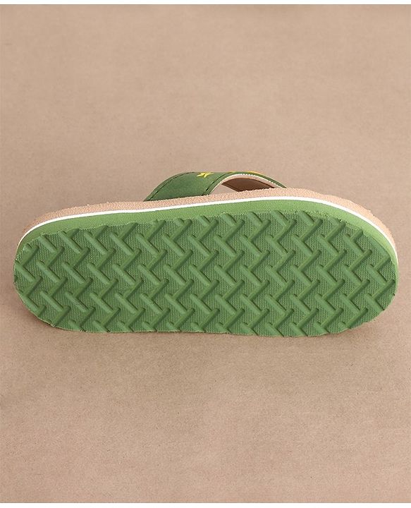 Cute Walk by Babyhug Slip On Flip Flops Animals Print - Green