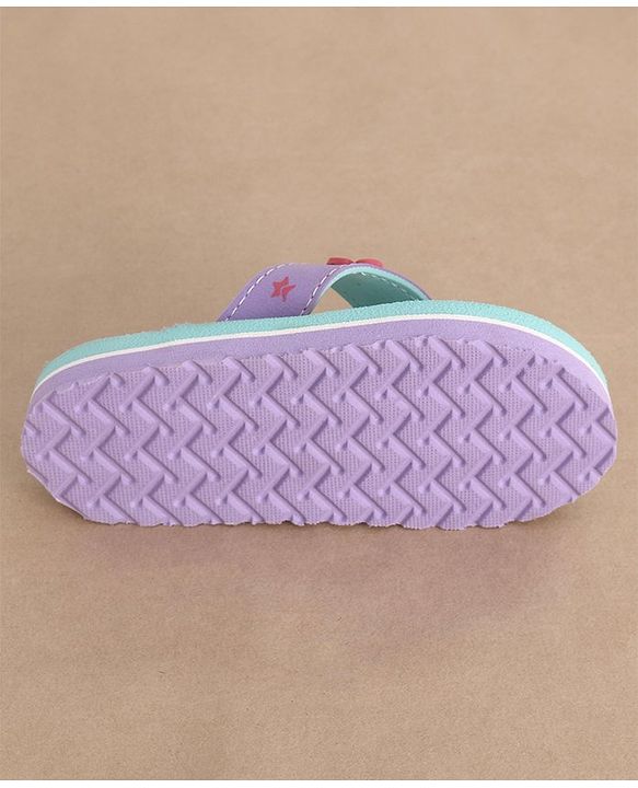Cute Walk by Babyhug Slip On Flip Flops Floral Print - Blue