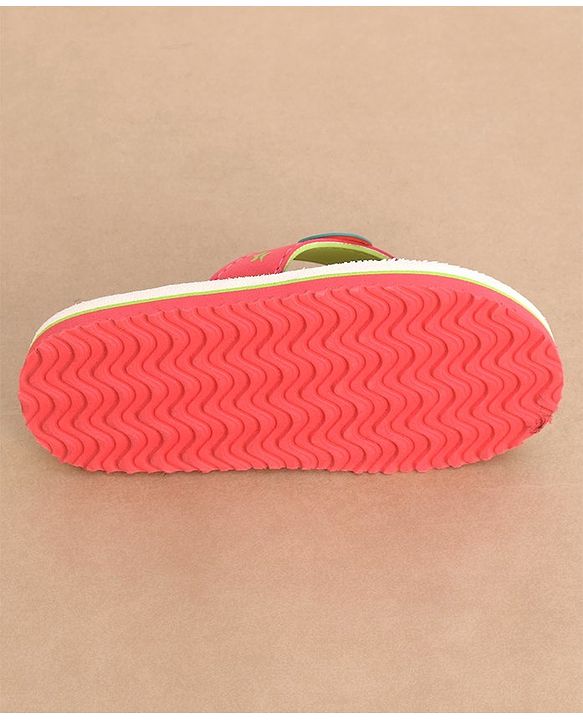 Cute Walk by Babyhug Slip On Style Fruits Graphics and Applique Flip Flops - Pink