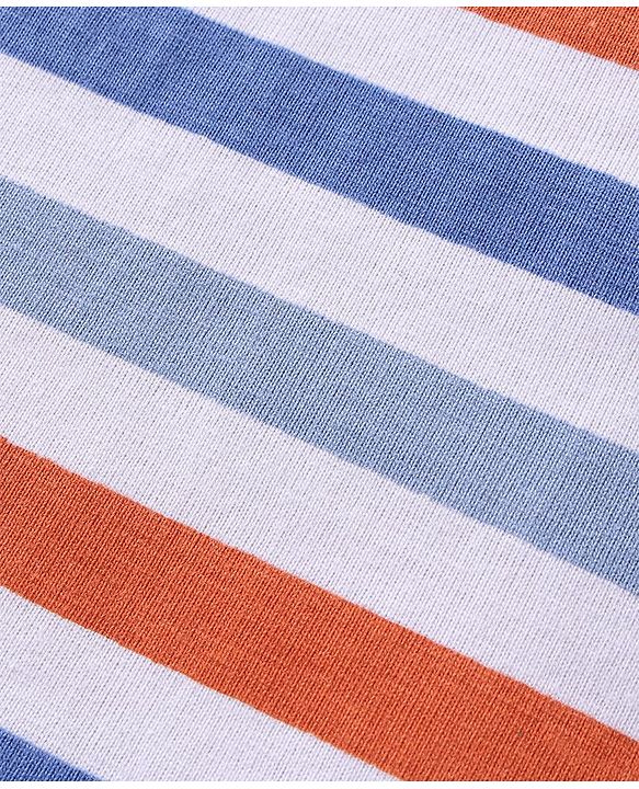 Babyhug Cotton Jersey Full Sleeves Tee With Fox Print - Orange &  Blue