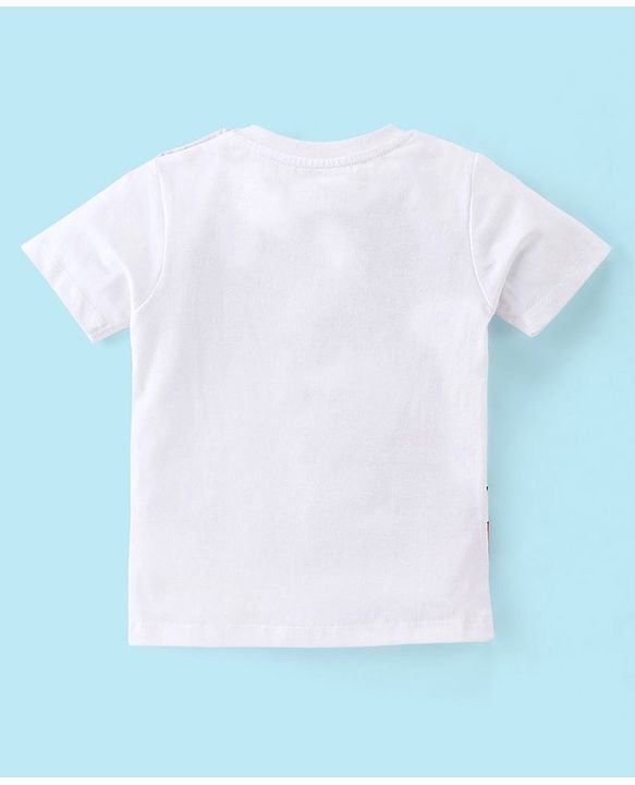 Babyhug 100% Cotton Jersey Knit Half Sleeves T-Shirts Beach Print Pack of 7 - Multicolour