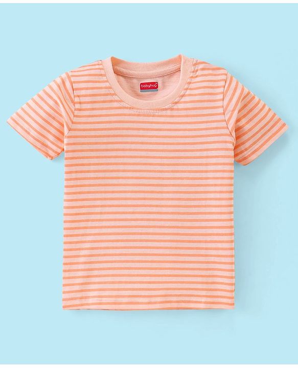 Babyhug 100% Cotton Jersey Knit Half Sleeves T-Shirts Beach Print Pack of 7 - Multicolour