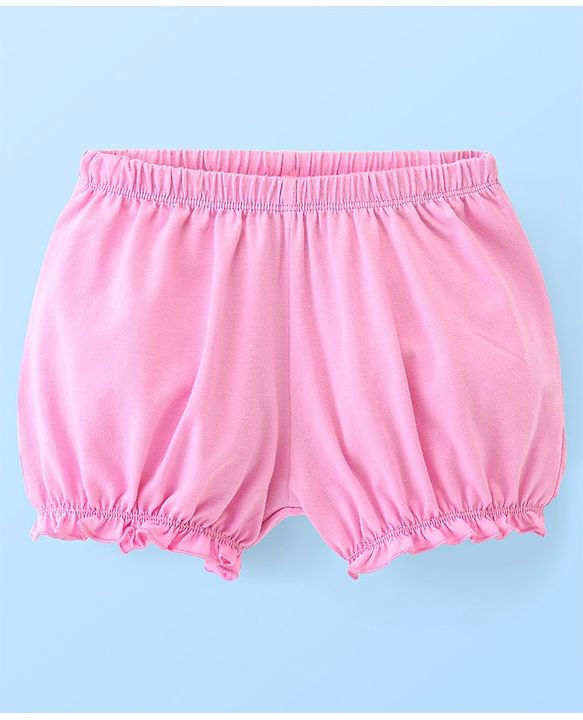 Pine Kids Cotton Anti Bacterial  Bloomers Solid & Stripes Pack Of 3 - Pink