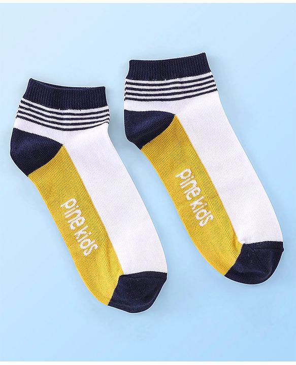 Pine Kids Ankle Length Socks Logo Print Pack Of 3 (Colour May Vary)