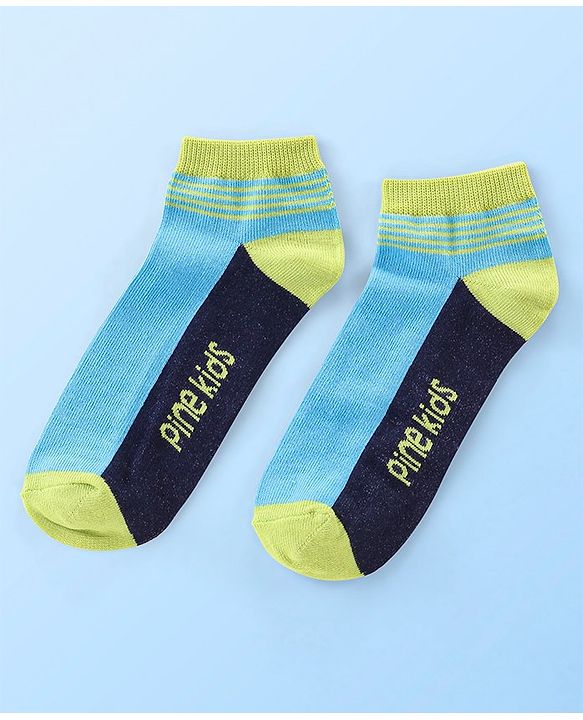Pine Kids Ankle Length Socks Logo Print Pack Of 3 (Colour May Vary)