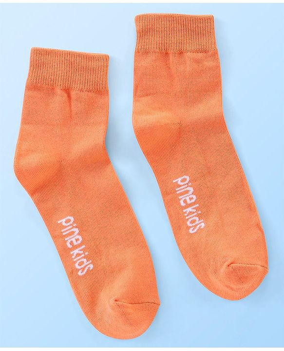 Pine Kids Ankle Length Socks Logo Print Pack Of 3 (Colour May Vary)