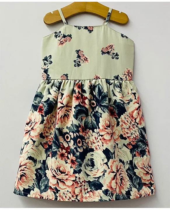 Leaf Print Sleeveless Fit & Flare Dress