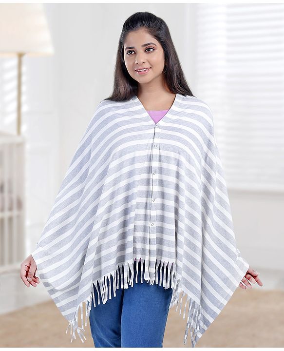 Babyhug 100% Cotton Breast Feeding Multi Purpose Nursing Scarf- Black