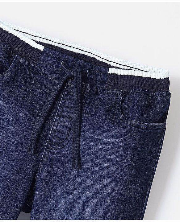 Pine Kids Denim Washed Full Length  Cargo Jogger - Blue