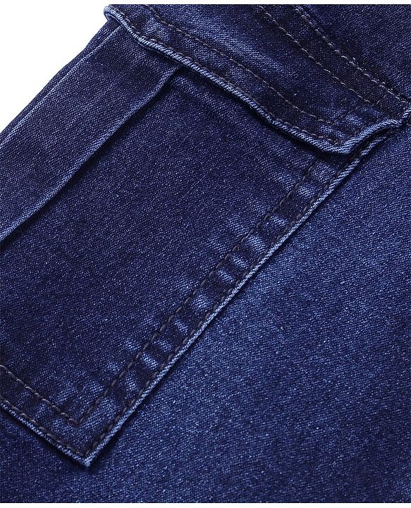 Pine Kids Denim Washed Full Length  Cargo Jogger - Blue
