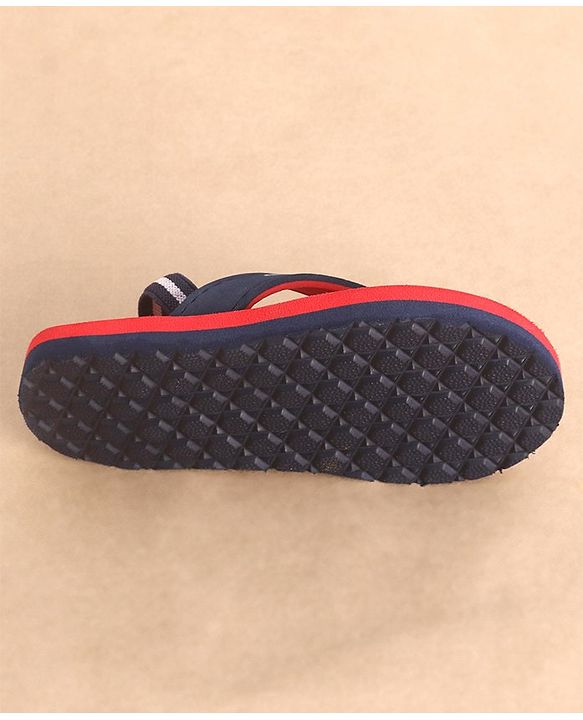 Cute Walk by Babyhug Slip On Flip Flops Boat Print - Red & Blue