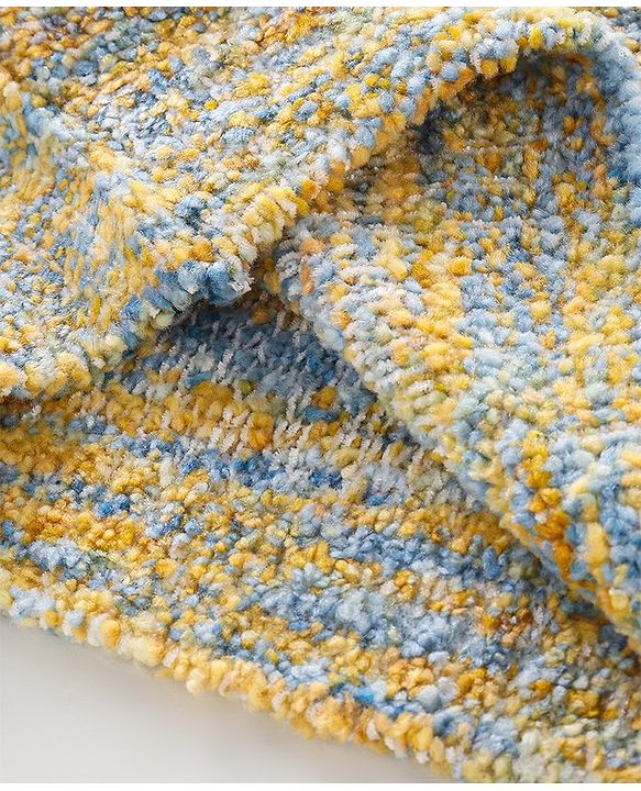 Babyhug Full Sleeves Melange Pullover - Yellow & Blue