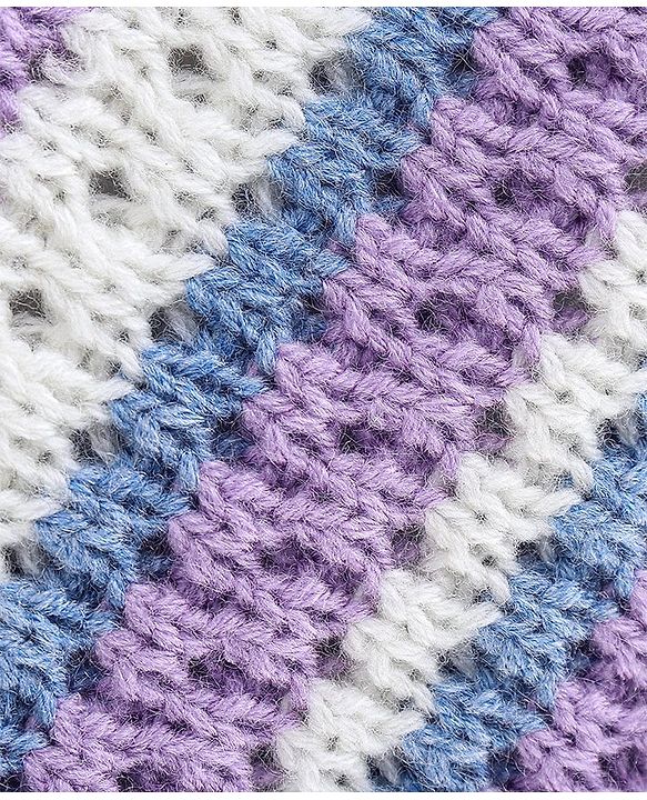 Babyhug Knit Full Sleeves Striped Sweater - Multicolour