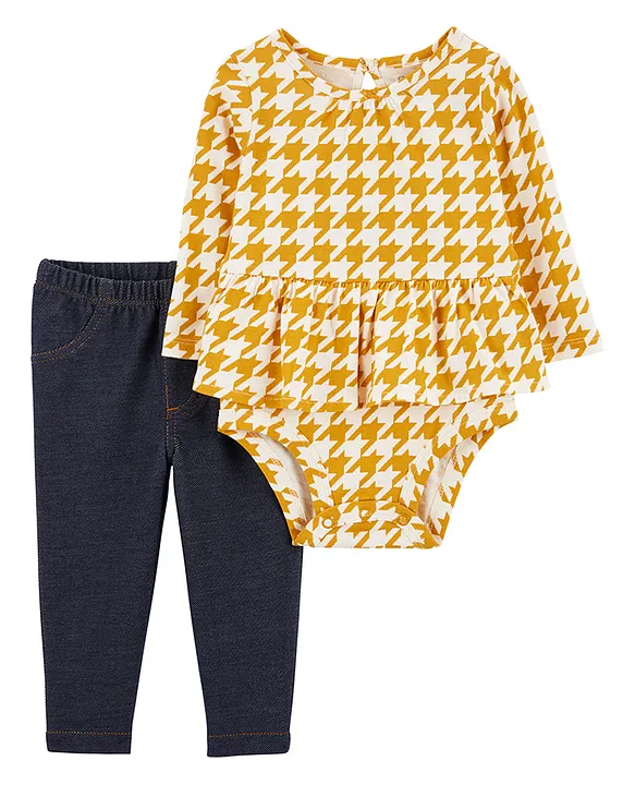 Buy Carters 2-Piece Houndstooth Bodysuit Pant Set for Girls
