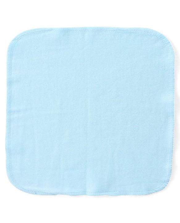Babyhug Cotton Knit Wash Cloth Solid Colour Pack of 6 - Multicolour