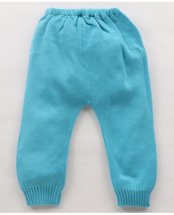 Babyhug Knit Full Sleeves Striped Sweater Set - Blue