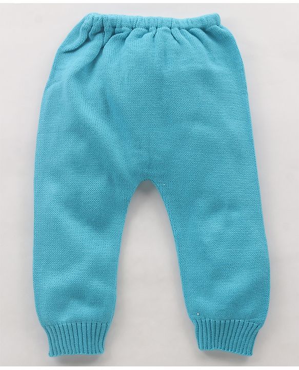 Babyhug Knit Full Sleeves Striped Sweater Set - Blue