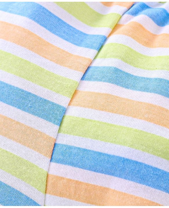 Babyhug 100% Cotton Knit Briefs Stripes & Dino Print Pack of 3 - Green & White