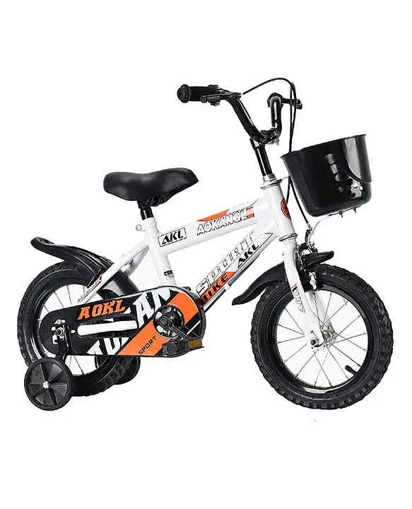 SYGA Childrens Light Bicycle Magnesium Alloy White 14 Inches