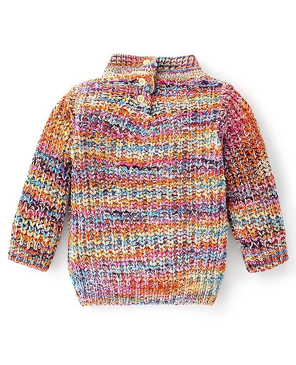 Babyhug Full Sleeves Pullover Sweater - Multicolor