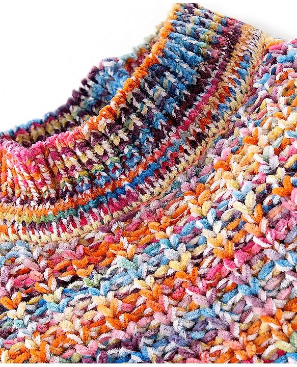 Babyhug Full Sleeves Pullover Sweater - Multicolor