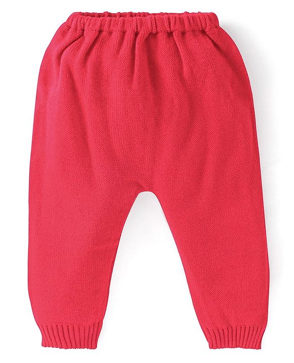 Babyhug Full Sleeves Sweater and Pant Set Heart Design - Navy Blue