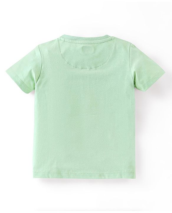 Babyhug Cotton Jersey Half Sleeves T-Shirt Tiger Print - Green