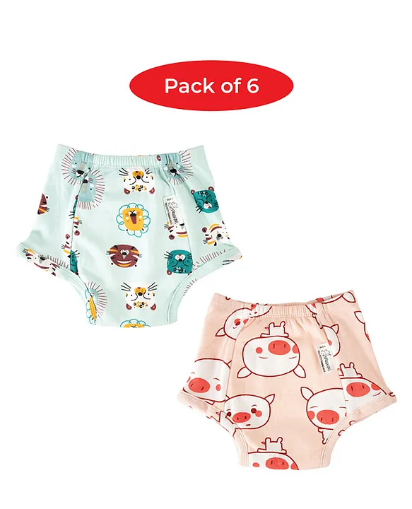 Snugkins Snug Reusable Potty Training Underwear 100% Cotton Size 2 Pack of  6 Online in India, Buy at Best Price from  - 13851074