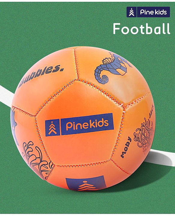 Pine Kids Junior Size - 2 Football - Orange | Durable | High-Quality Stitched Soccer Ball for Boys & Girls | Ideal for Training, Match Play & Practice