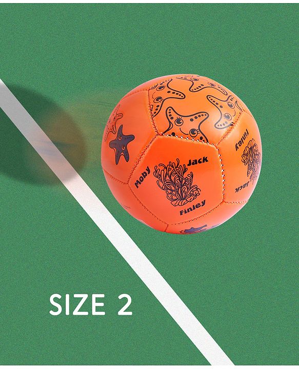 Pine Kids Junior Size - 2 Football - Orange | Durable | High-Quality Stitched Soccer Ball for Boys & Girls | Ideal for Training, Match Play & Practice