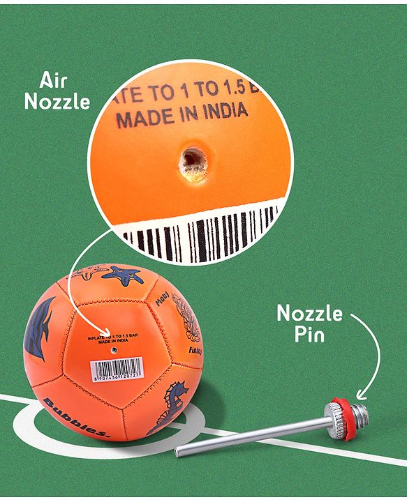 Pine Kids Junior Size - 2 Football - Orange | Durable | High-Quality Stitched Soccer Ball for Boys & Girls | Ideal for Training, Match Play & Practice