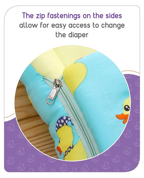 Babyhug Cotton Sleeping Bag Duck Print- Blue